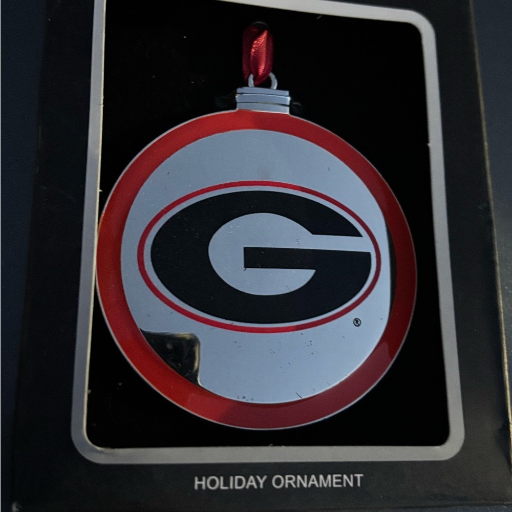 Georgia Bulldogs Red and Black Ornament